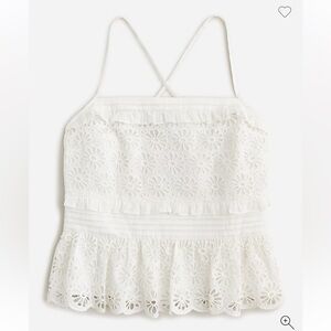 Bundle 2 for $20 | Jcrew Cross back smocked waist eyelet top
